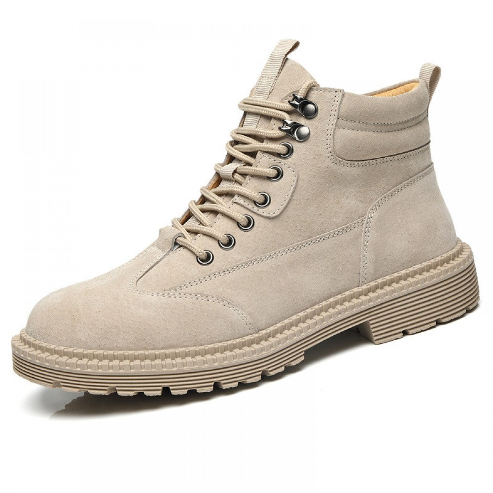 New Men's  Leather Tooling  High-Top Trend Desert Martin Boots