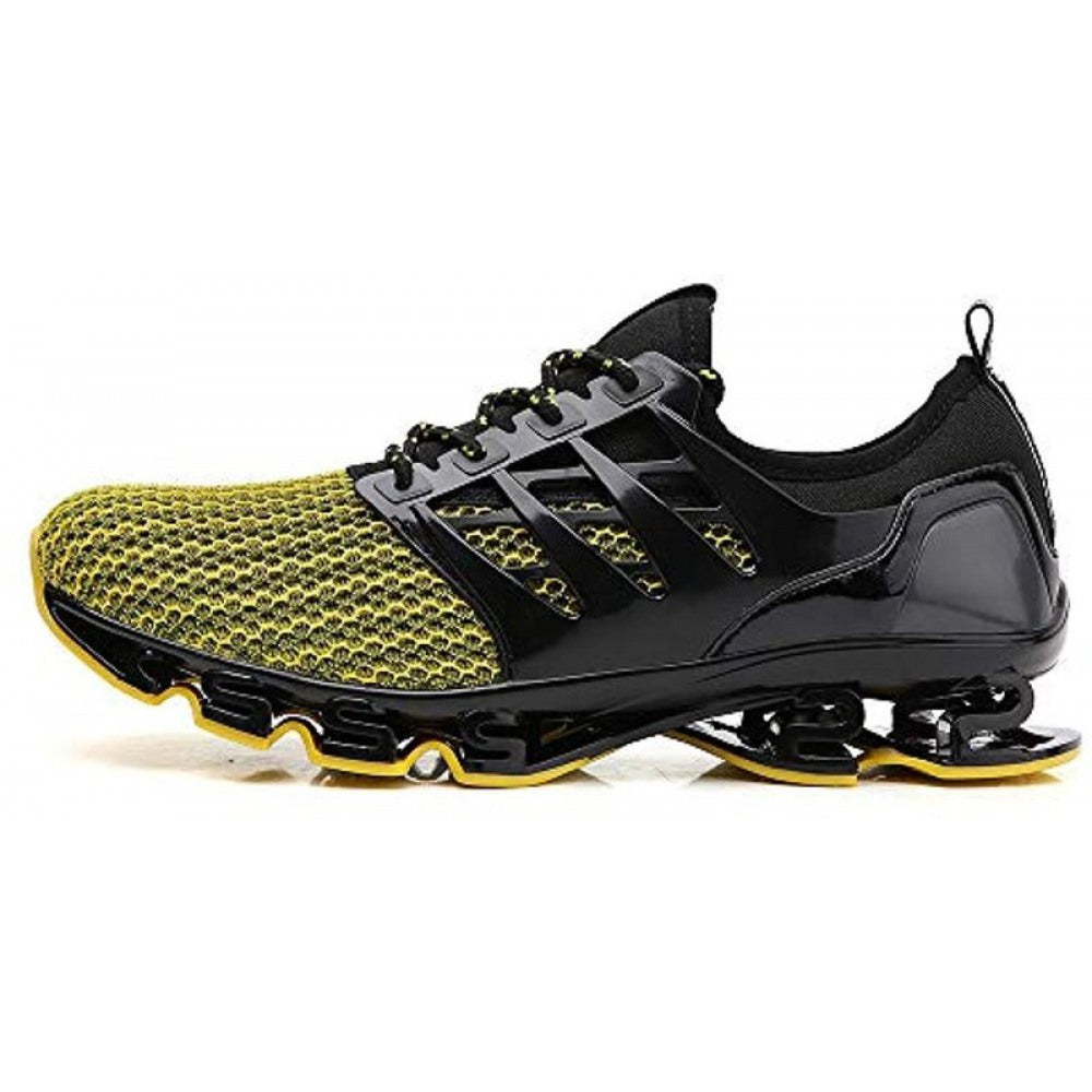 Stylish Yellow Breathable Mesh Sneakers