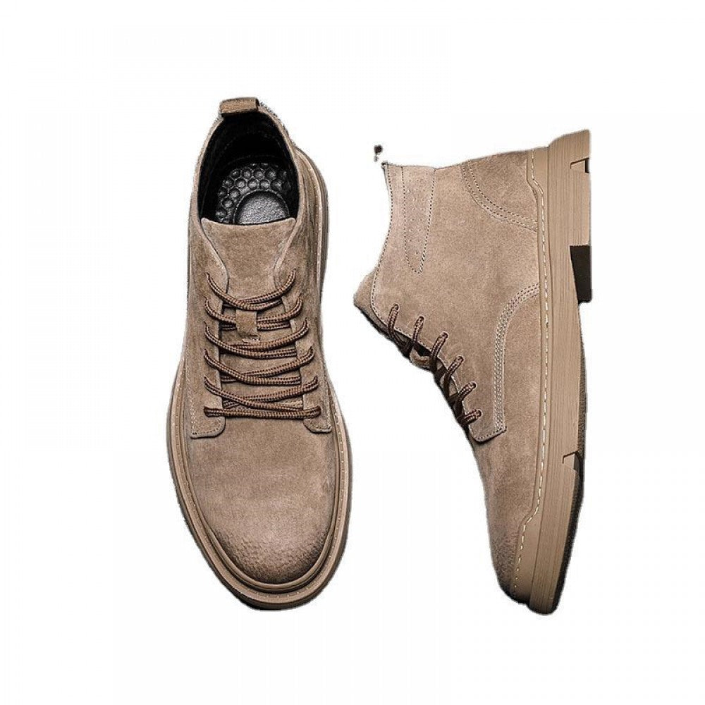 Men's High-Top Autumn Fashion Leather Warm Martin Boots